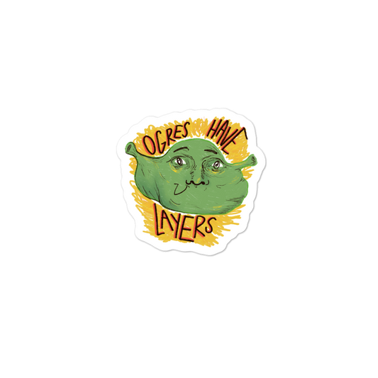 Ogres Have Layers Sticker